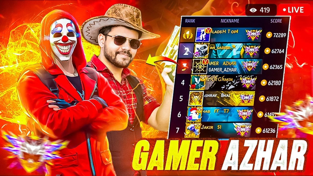 GAMER AZHAR IS BACK. #freefire #battleroyalegame #freefirelovers