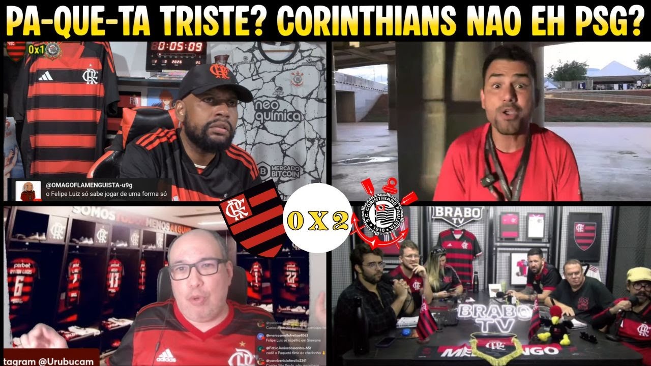 REAÇÕES FLAMENGUISTAS REVOLTADOS EM FLAMENGO 0 X 2 CORINTHIANS | FINAL SUPERCOPA DO BRASIL