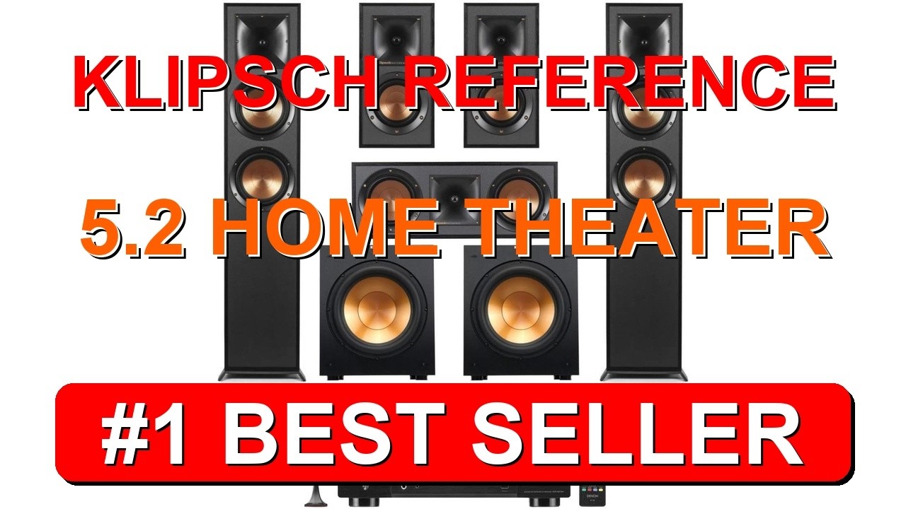 Klipsch Reference 5.2 Home Theater System Bundle 2X R 625FA Floorstanding 2X R 12SW - B0CZPCDN8Q