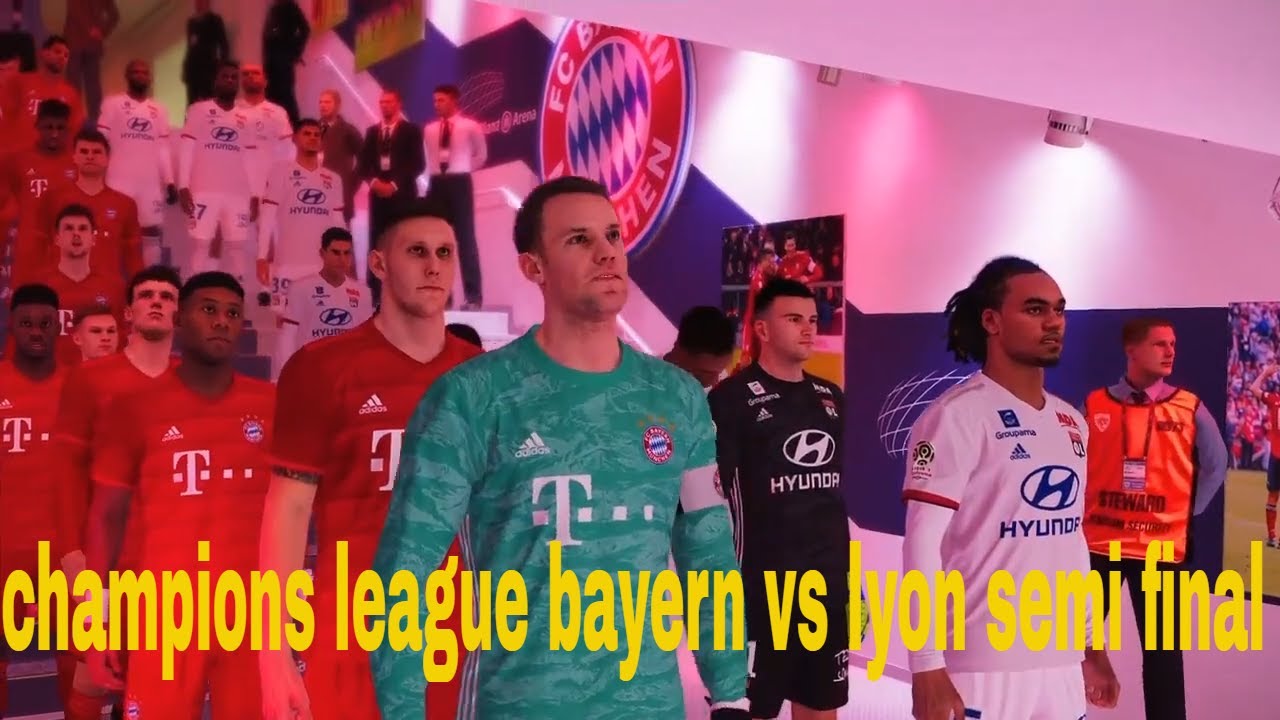 PES 2020 Champions league Bayern Munich vs Lyon semi final match