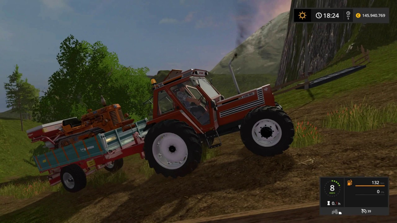 Fertilizzazione terreno con cingolato om Farming simulator 2017
