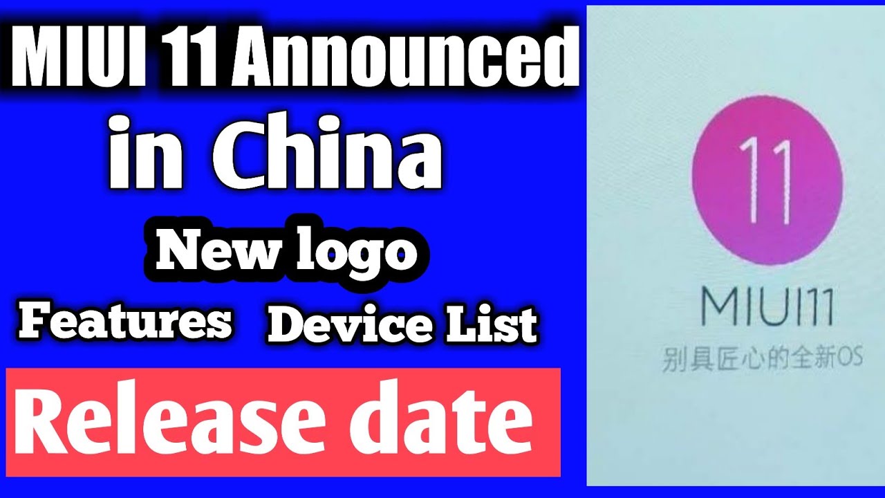 MIUI 11 Announced in China Official News Features and Release Date