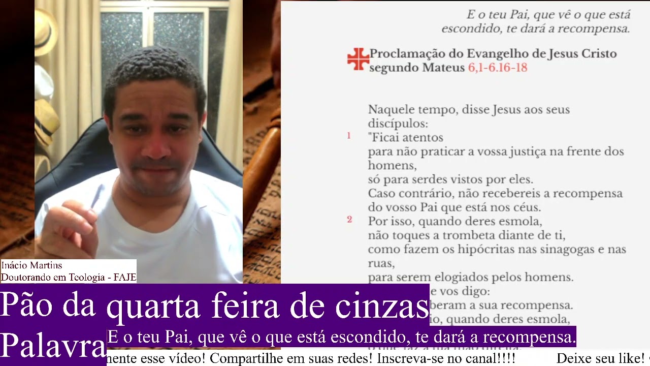 Quarta feira de cinzas