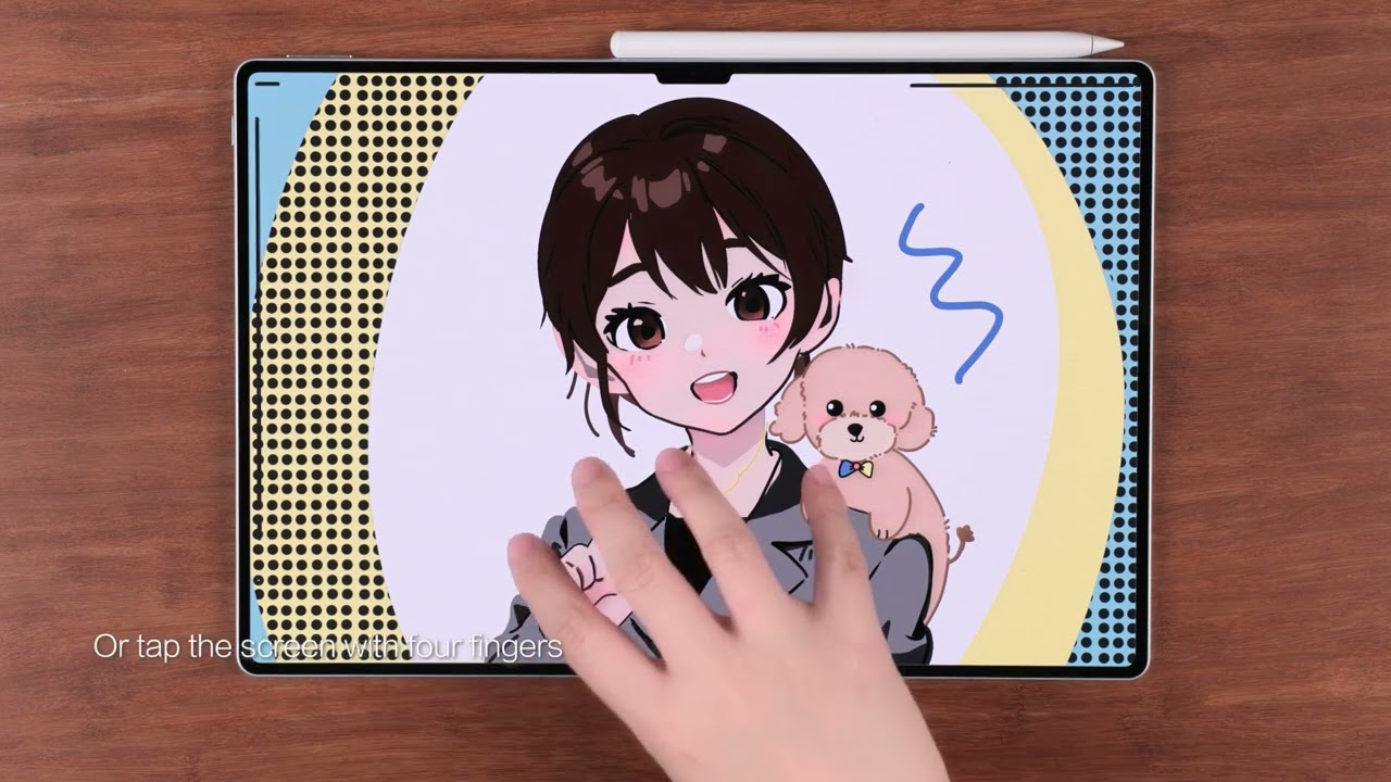 6.Huawei GoPaint App-Shortcut Gestures (Huawei Matepad 11.5 S Papermatte)