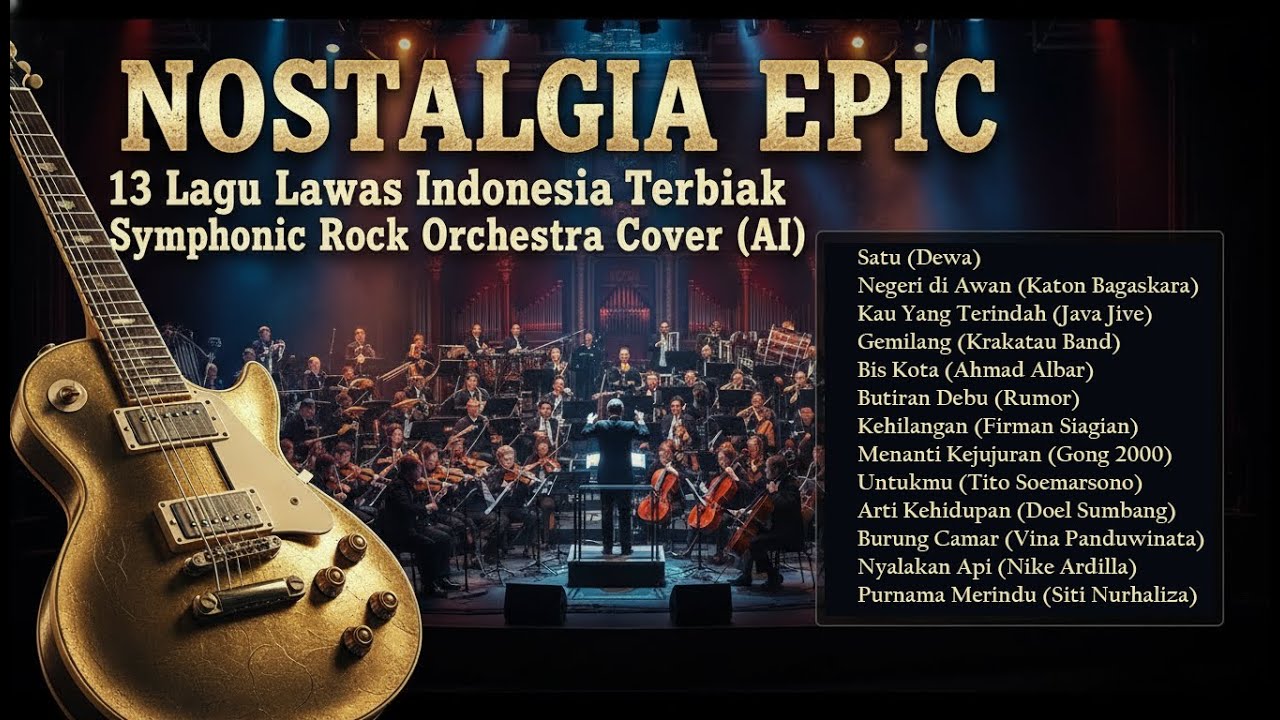 Nostalgia Epic! 13 Lagu Lawas Indonesia Terbaik - Symphonic Rock Orchestra Cover (AI)