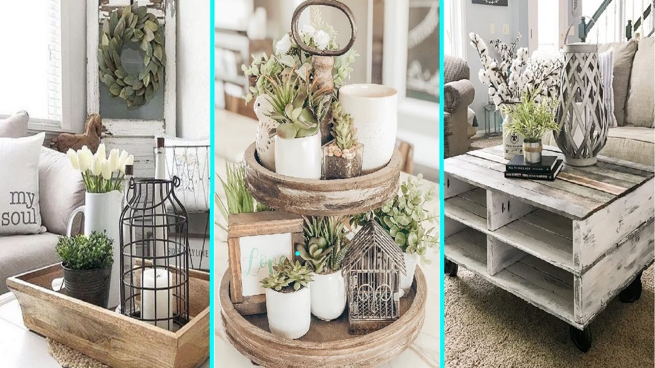 36 SIMPLE & CHARMING FARMHOUSE COFFEE TABLE DECOR IDEAS | house beautiful