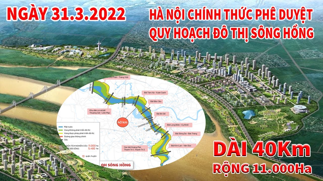 Hà Nội phê duyệt quy hoạch đô thị Sông Hồng | #Hanoi
