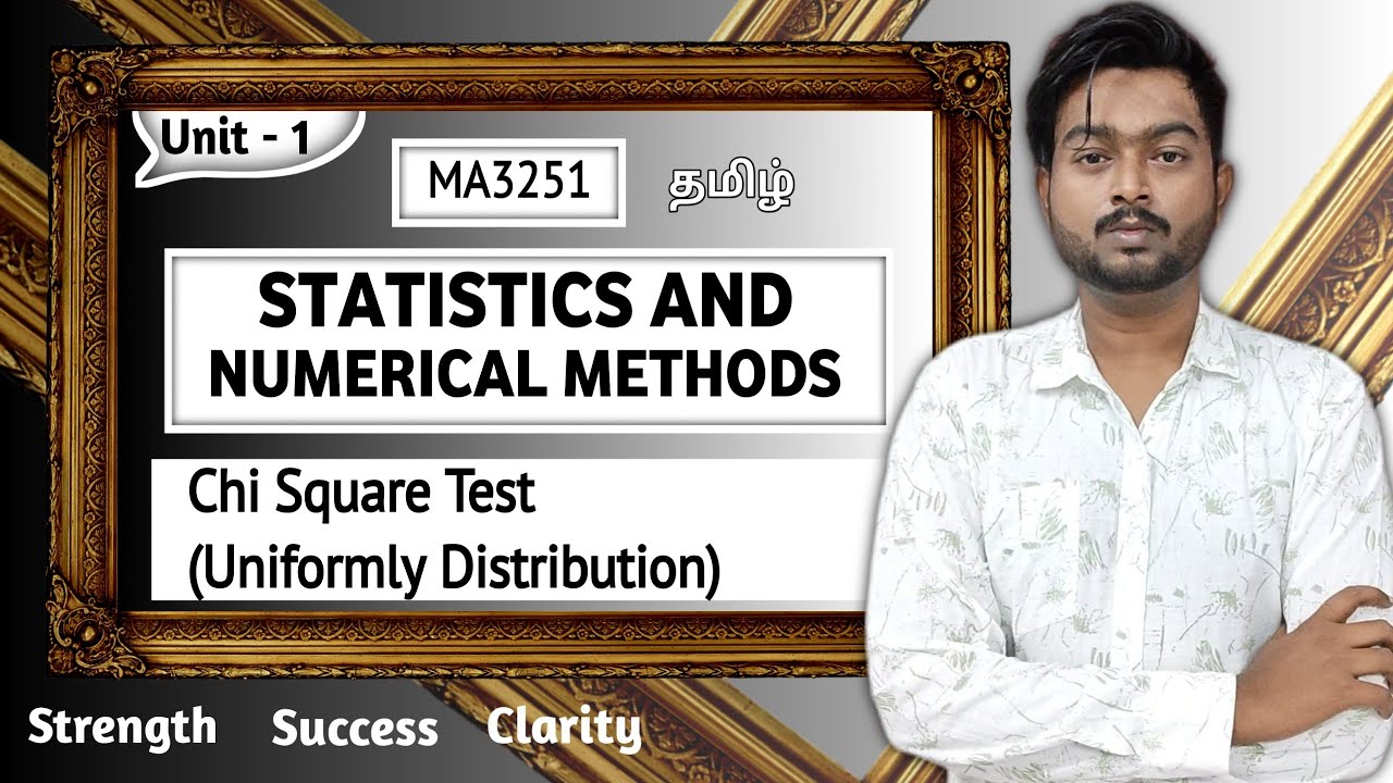 Chi square Test Uniformly Distribution in Tamil Statistics and Numerical Methods in Tamil