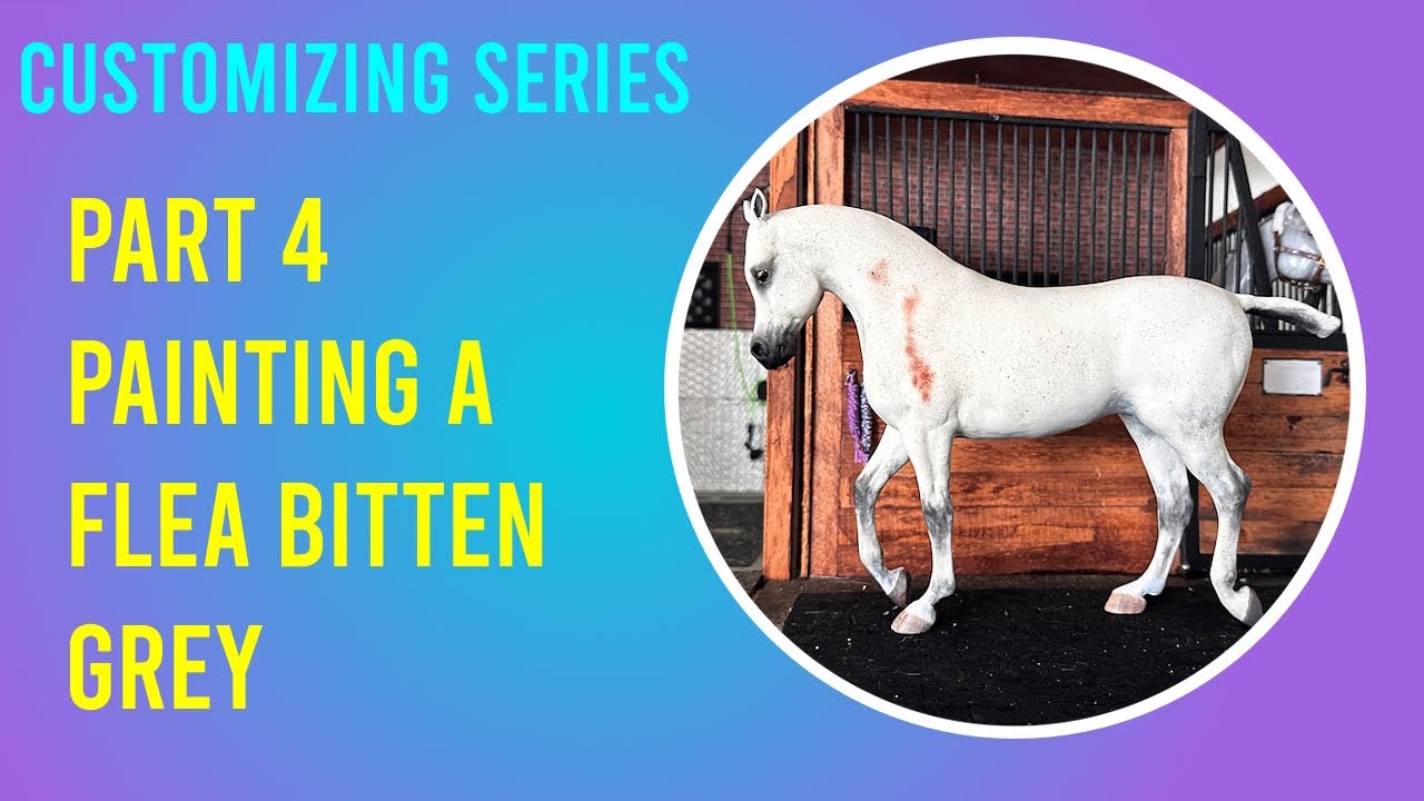 How to Paint a Flea Bitten Grey Model Horse - Customizing Pt 4