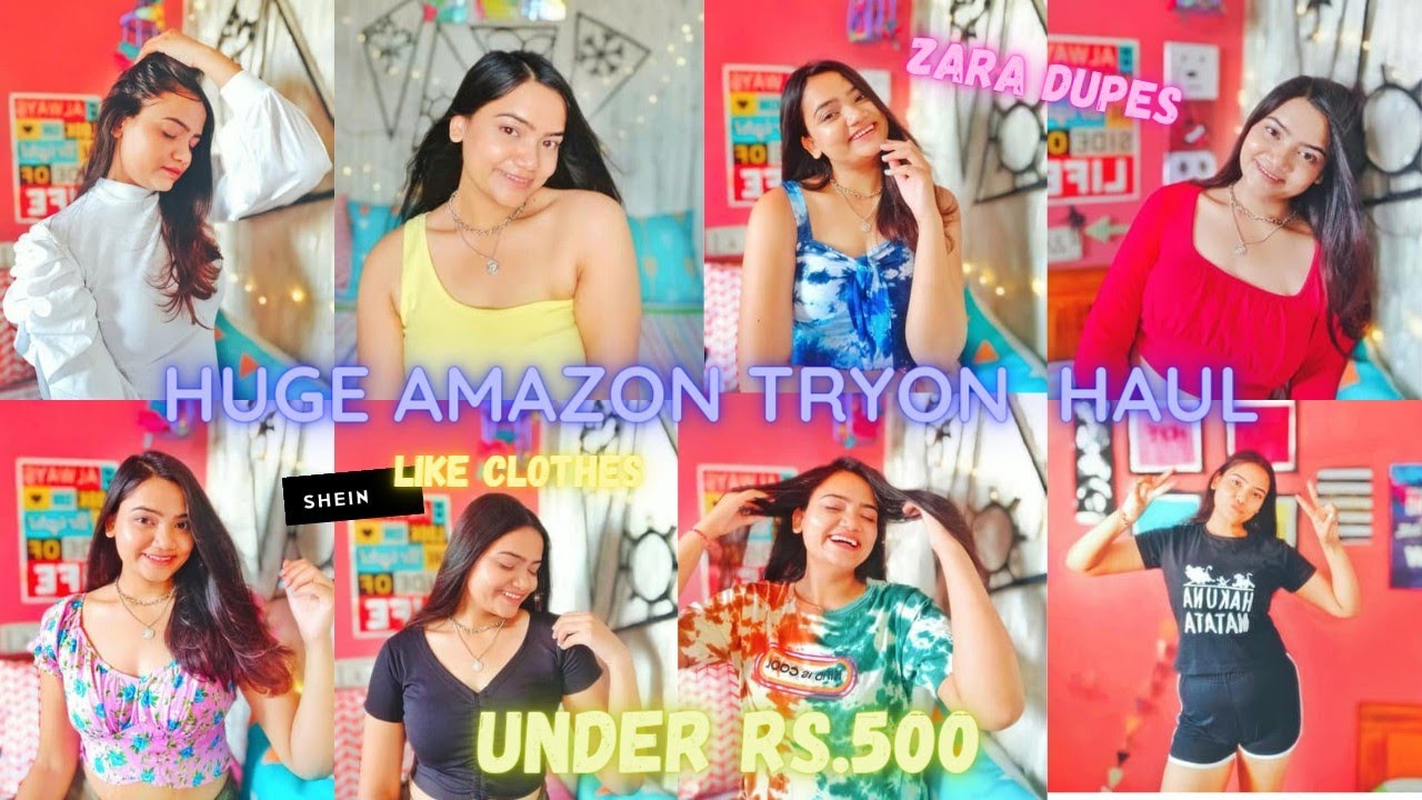 Huge Amazon Clothing TryOn Haul *8 Tops * || Under Rs. 500 || ZARA Dupes |SHEIN Alternative | Supii