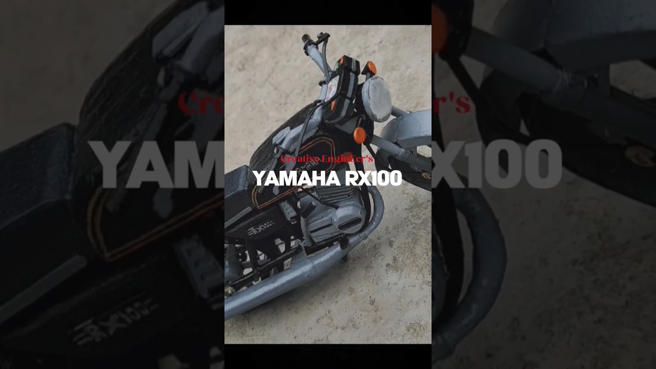 Made the Yamaha RX100 with paper..#diy #yamaha #rx100 #papercraft #bike