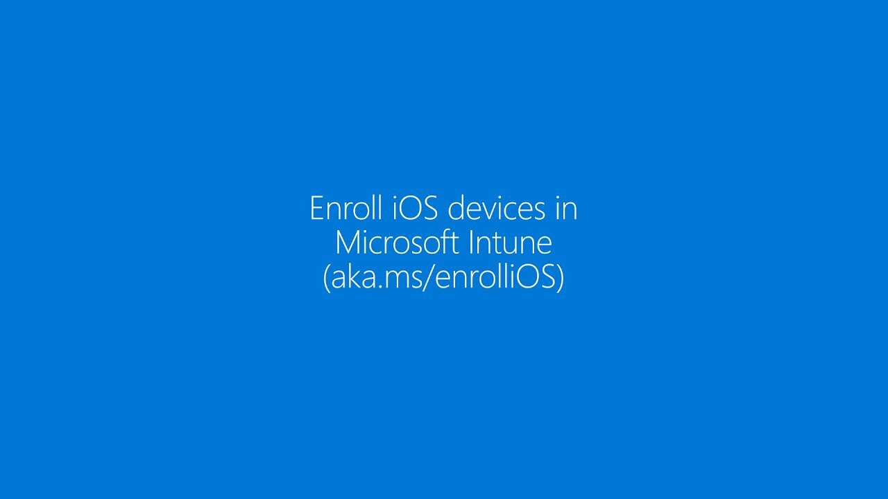 Enroll your iOS device in Microsoft Intune