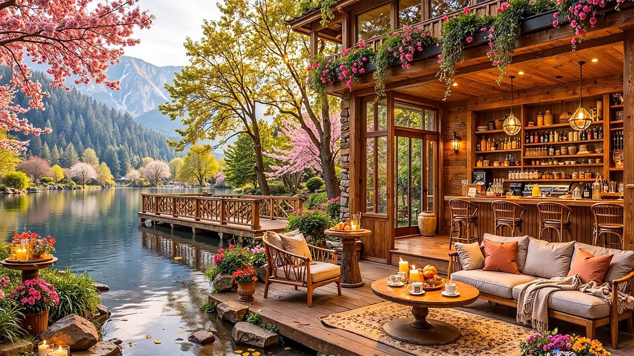 Uplifting Jazz Music - Soft Jazz Melodies At Spring Coffee Shop Ambience For Happy Mood & Relax