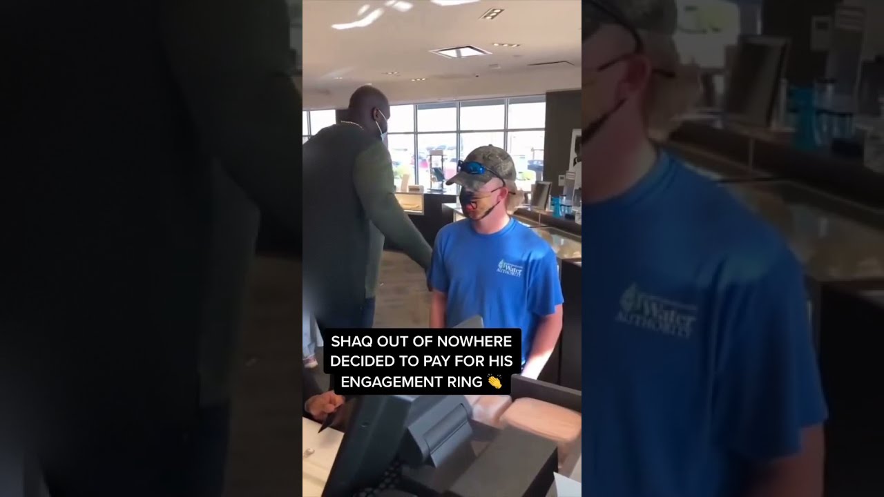 When @Shaq saw this young man buying an engagement ring and decided to pay for it