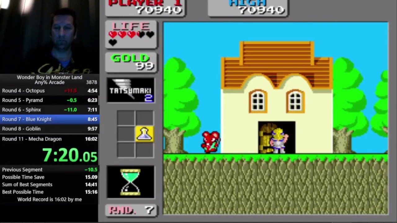 Wonder Boy in Monster Land Arcade - Any% Speedrun - 15:32 PB run