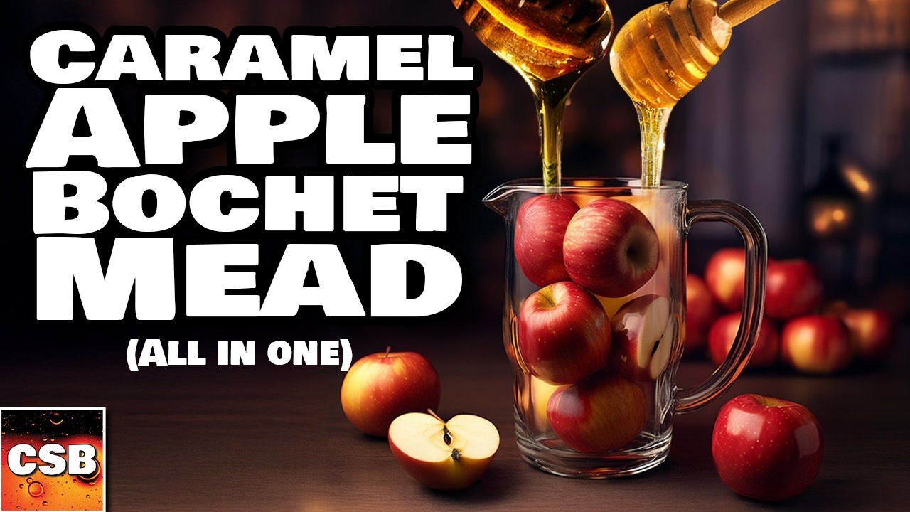 Caramel Apple Bochet Mead -Start to One Year Tasting! (Bochet Cyser)