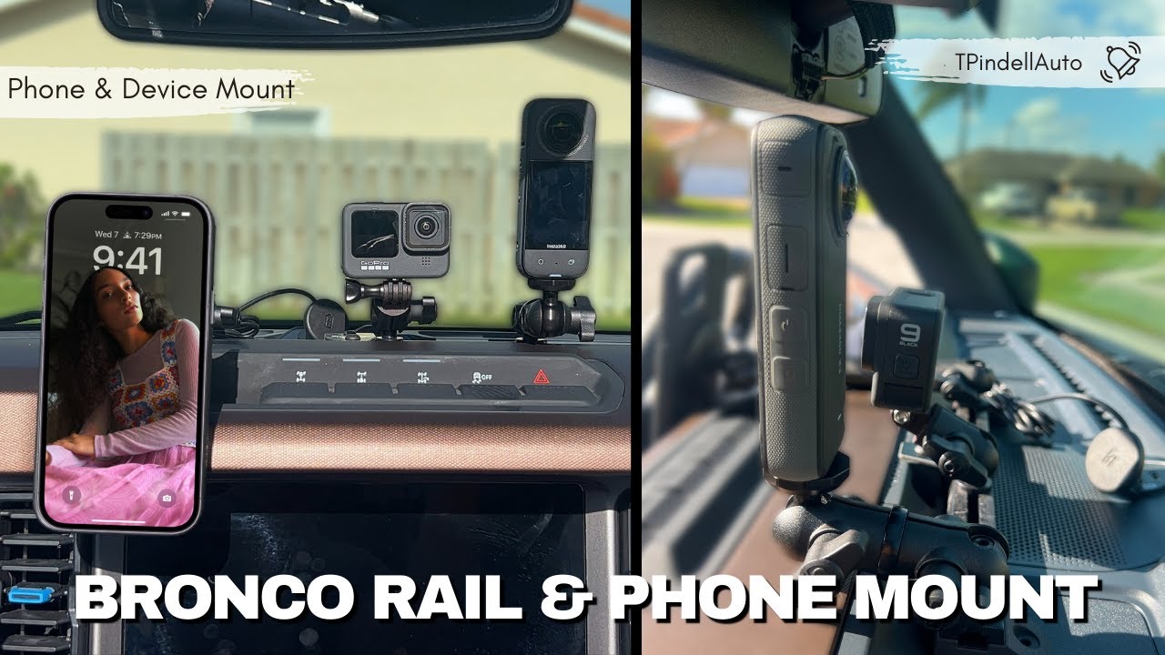 Quad Lock Mount with 67 Designs BroncoRail for the Ford Bronco