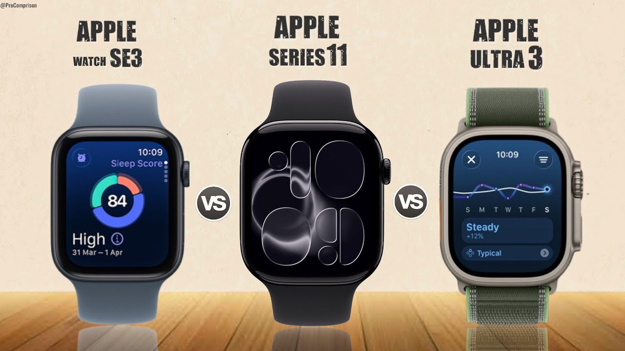 Apple watch SE3 vs Apple Watch Series 11 vs Apple Watch Ultra 3 || Comparison 
