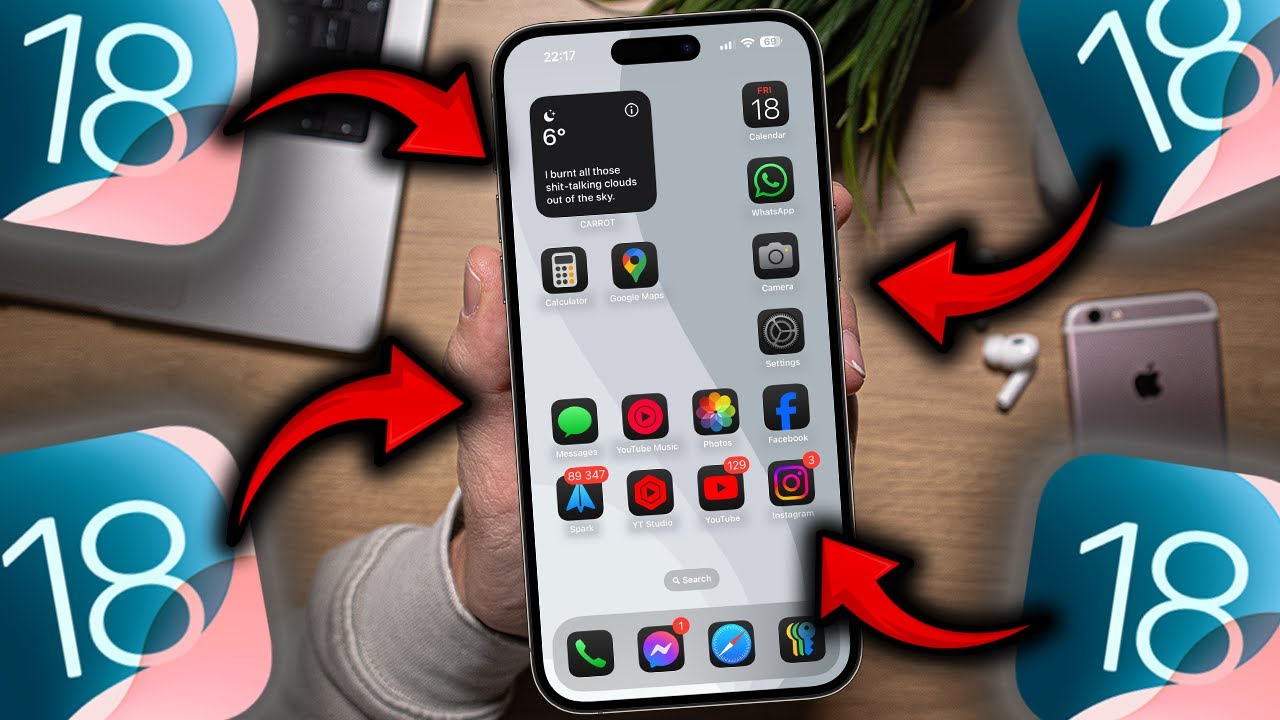 iOS 18 MIESIĄC P&Oacute;ŹNIEJ&hellip; NAJLEPSZE FUNKCJE ZMIANY IKONY TIPY TRIKI CENTRUM STEROWANIA! 18.3.2 18.4