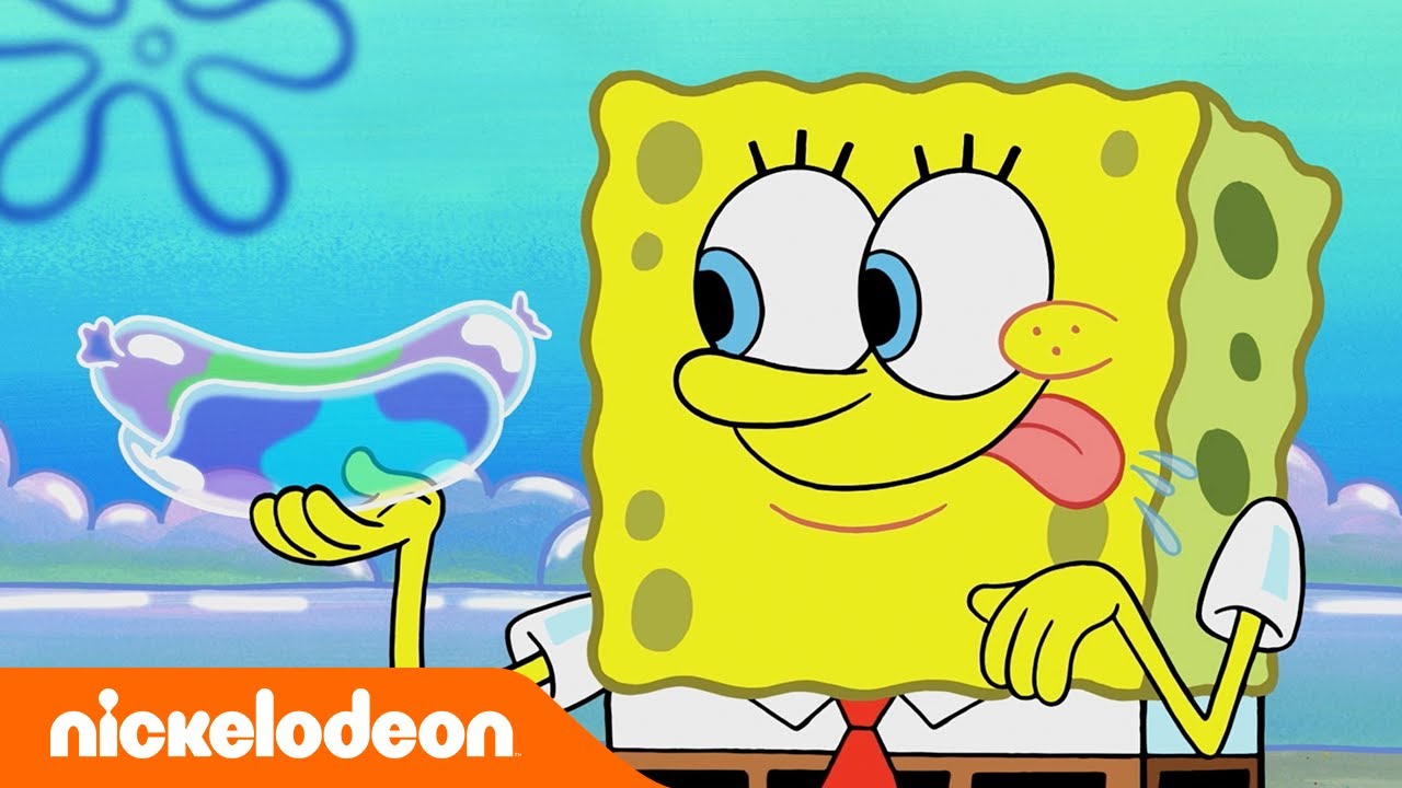 SpongeBob | SpongeBob Menimbulkan KEKACAUAN Di Bubbletown 🧼 | Nickelodeon Bahasa