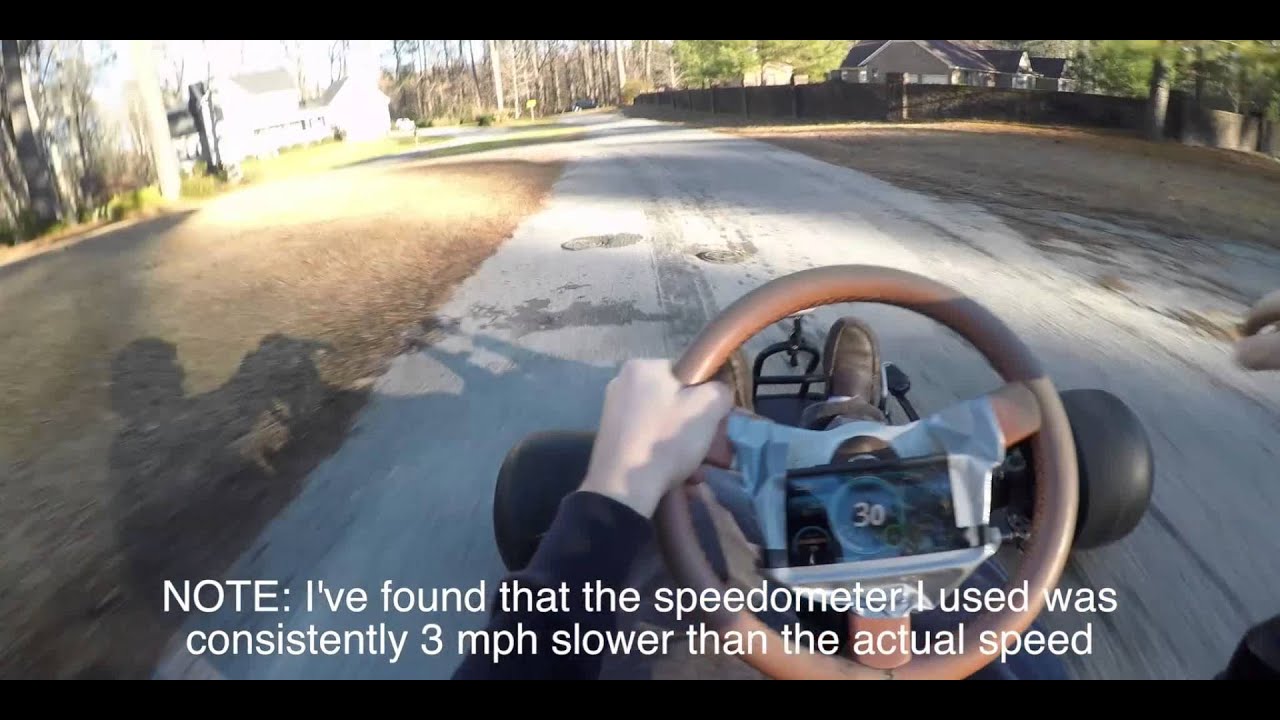 Cheap Go Kart Top Speed Run!