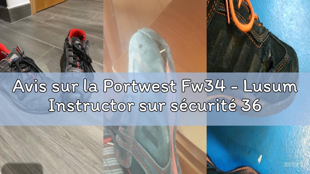 Avis sur la Portwest Fw34 - Lusum Instructor sur sécurité 36/3, FW34BKR43,Jaune,43