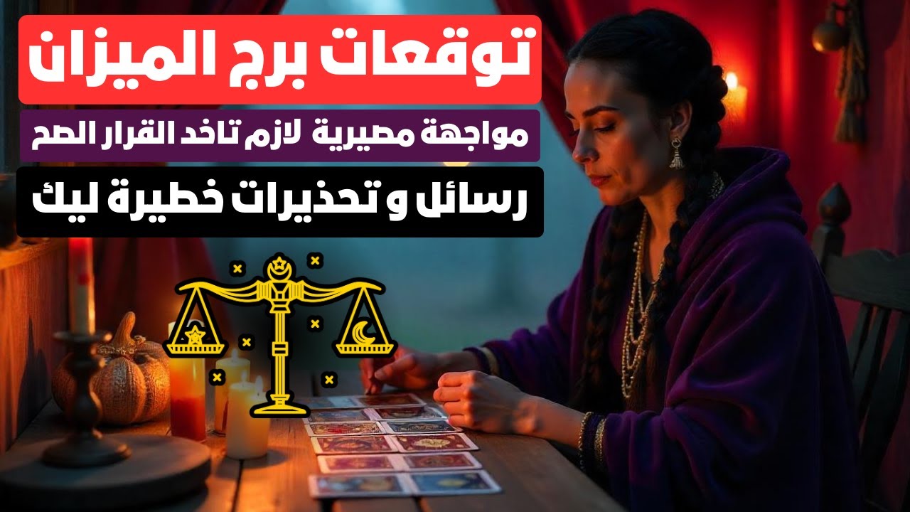 توقعات برج الميزان ♎️ طاقة رهيبة في انتظارك 💥 ومواجهة مصيرية 🤯 لازم تاخد القرار الصح✅استعد للتغيير ✨