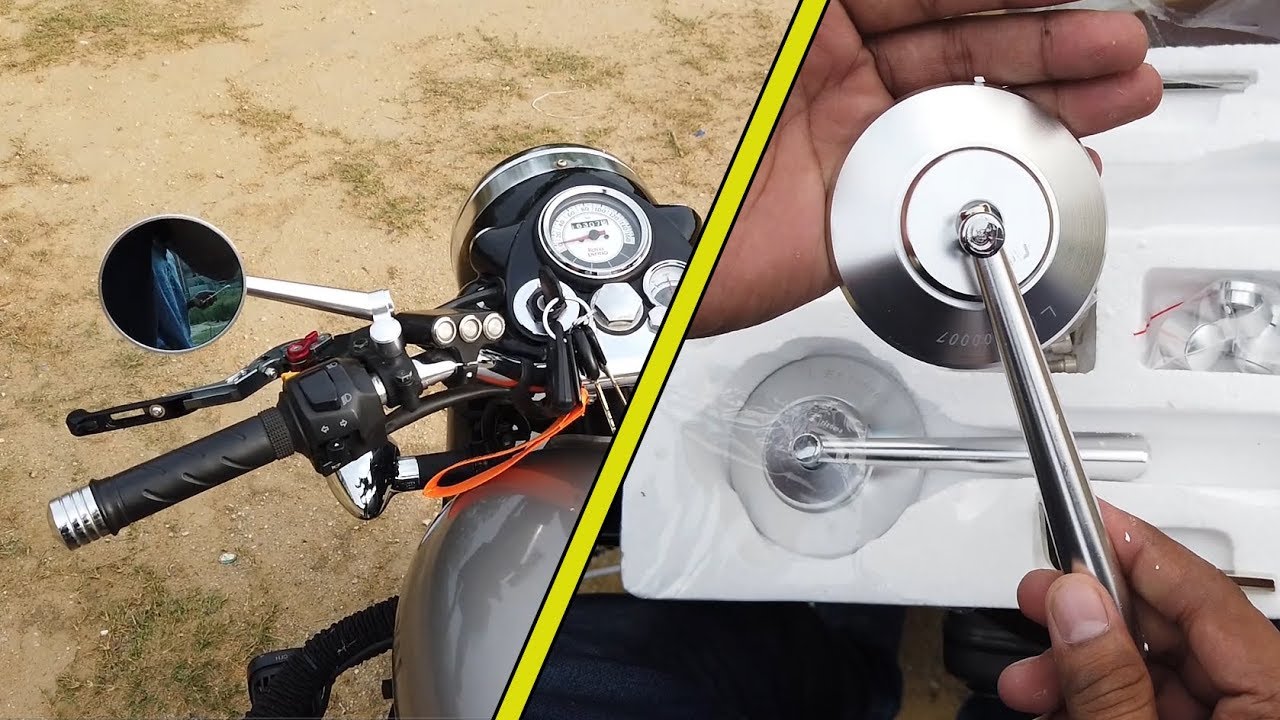 Royal Enfield Beautifully Crafted Silver Mirrors - King Indian - King Indian