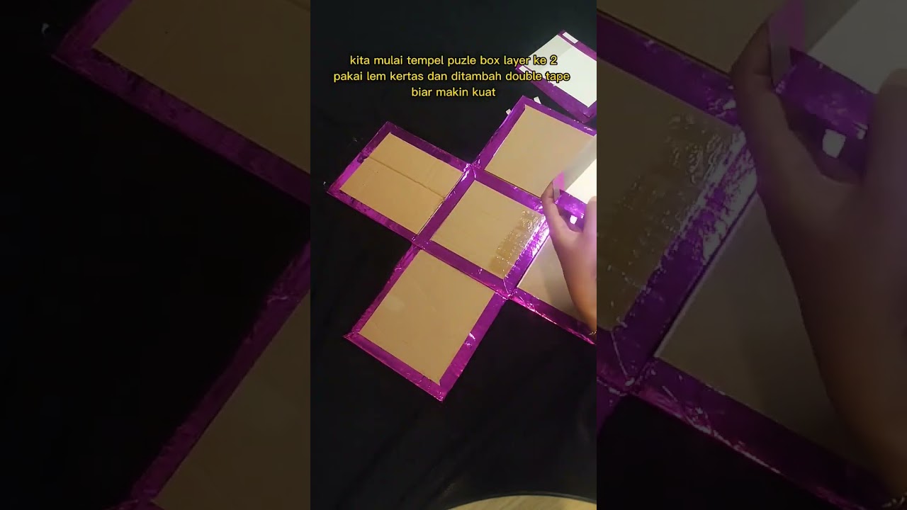 Tutorial  pemasangan explosion box  #tutorial #diy #explosionbox #snackbox #kadokekinian #idejualan