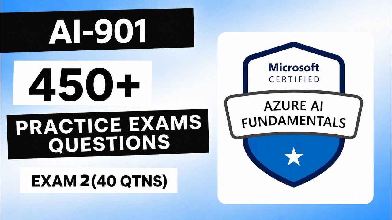 AI-901 | Azure AI Fundamentals | 450+ Questions | Exam 2 (40 Qtns)