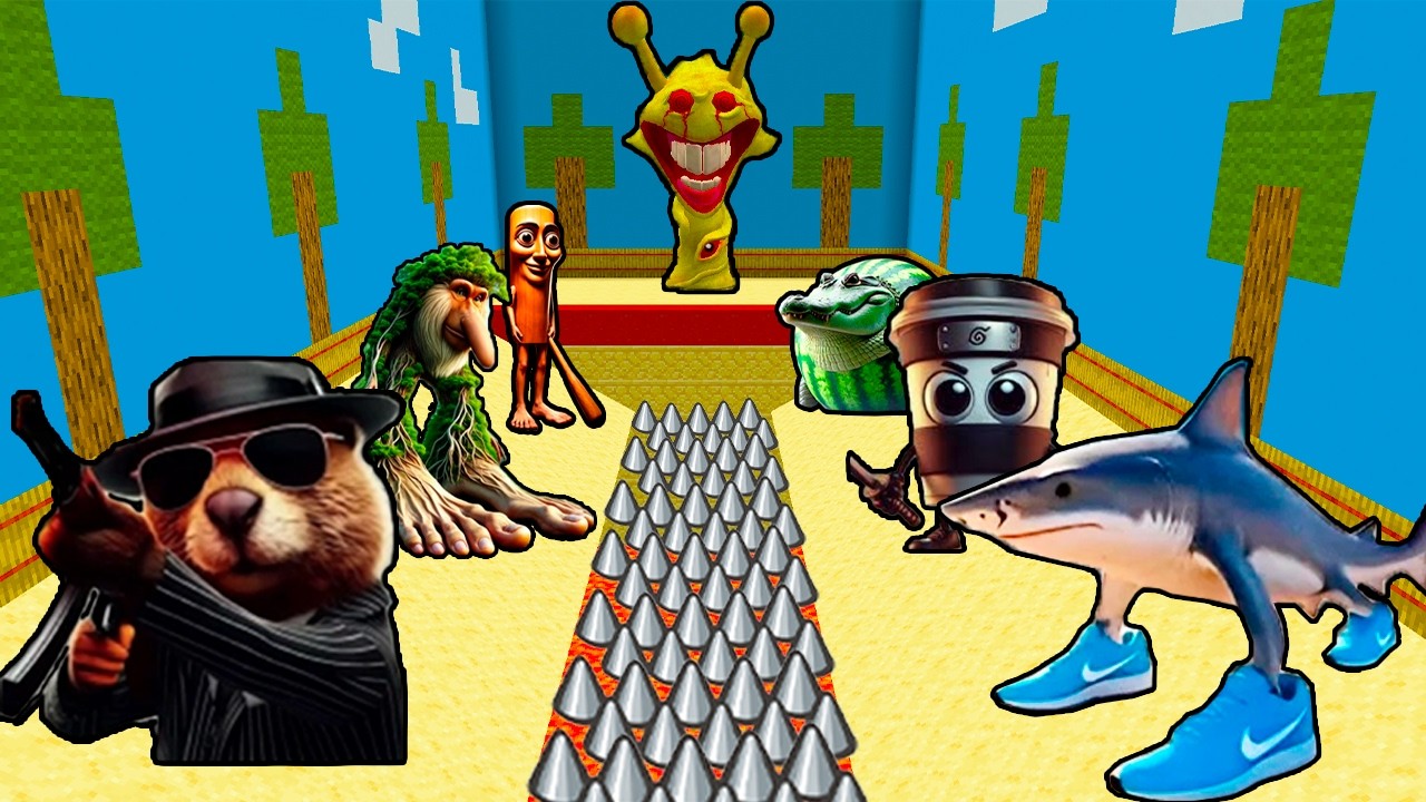 ITALIAN BRAINROT ANIMALS vs. SQUID GAME TRAPS in Minecraft!
