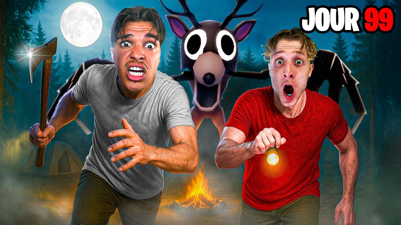 SURVIVRE 99 NUITS dans la PIRE FORÊT de ROBLOX ! (ft. toinelag)