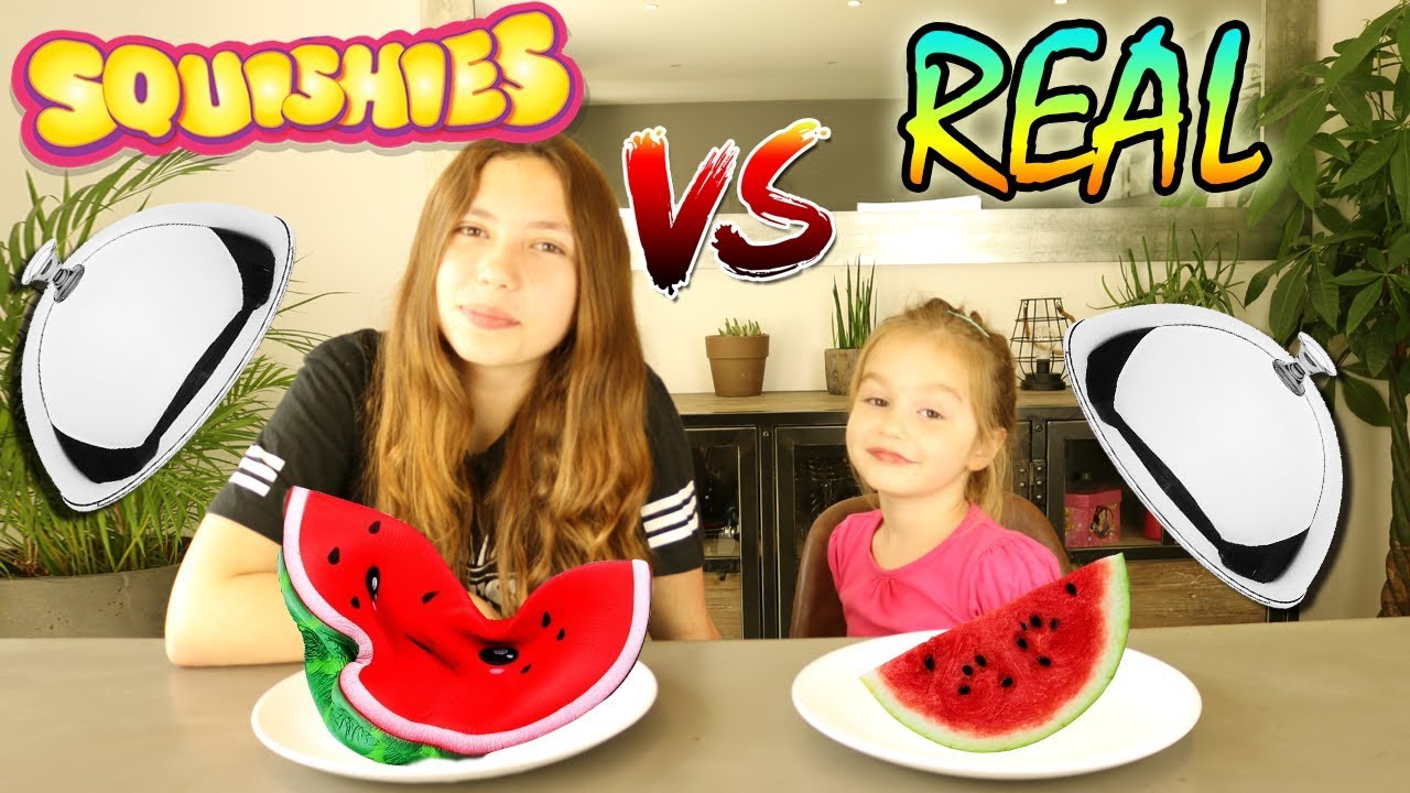 SQUISHY FOOD VS. REAL FOOD CHALLENGE!!! Squishies ou véritable nourriture ?