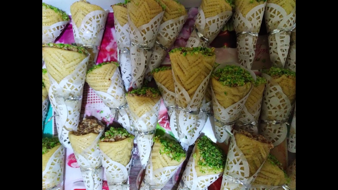 حلويات 2019 /حلوة الكورني المنقوش بمقادير بسيطة و طريقة سهلة و تقطعلك كمية كبيرة😜😜