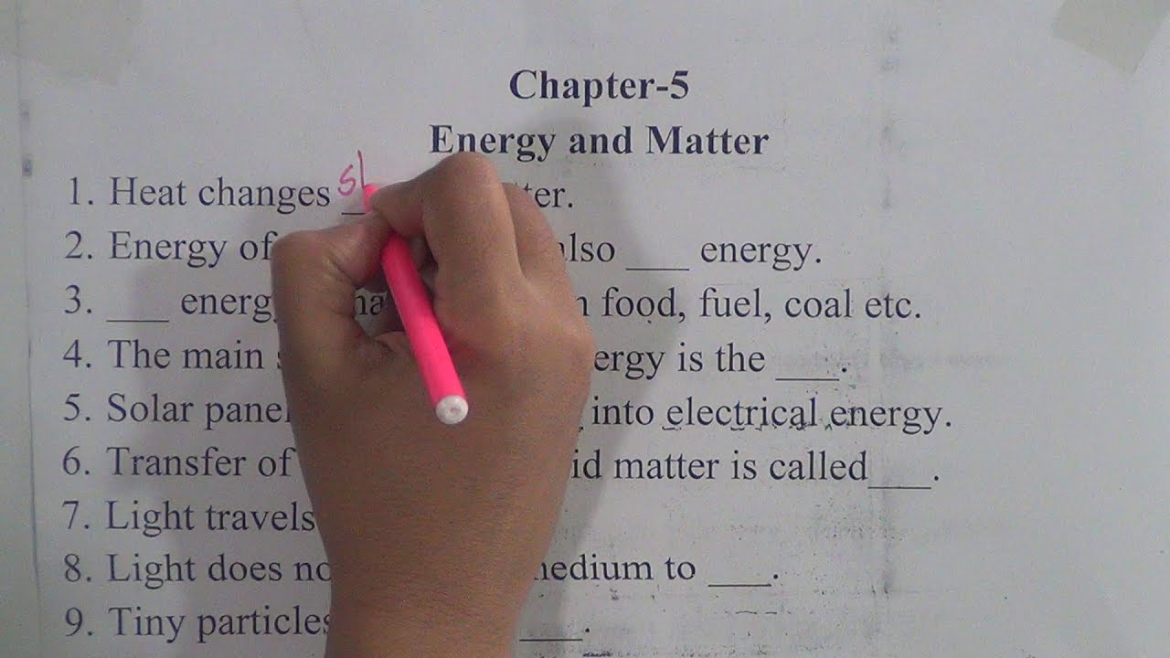 Class: Five, Subject: Elementary Science (Lecture- 33),  Topic: Fill in the blanks