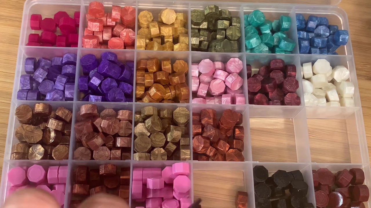 Organizing WAX BEAD container ASMR