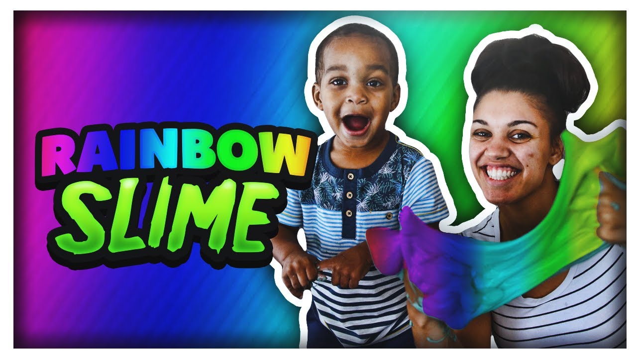 DIY RAINBOW SLIME | THE PRINCE FAMILY