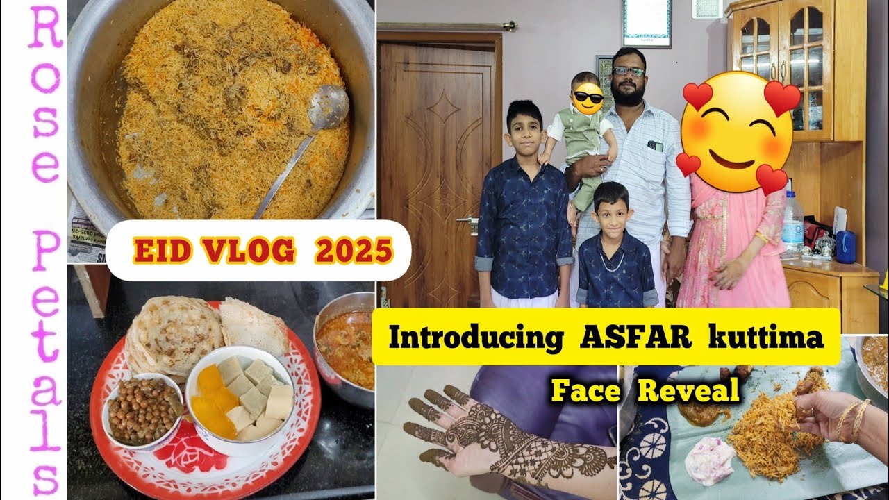 EID VLOG 2025🌛Special /👦Introducing Asfar Kuttima / Face Reveal / ஈத் பெருநாள் 2025/ Rose Petals
