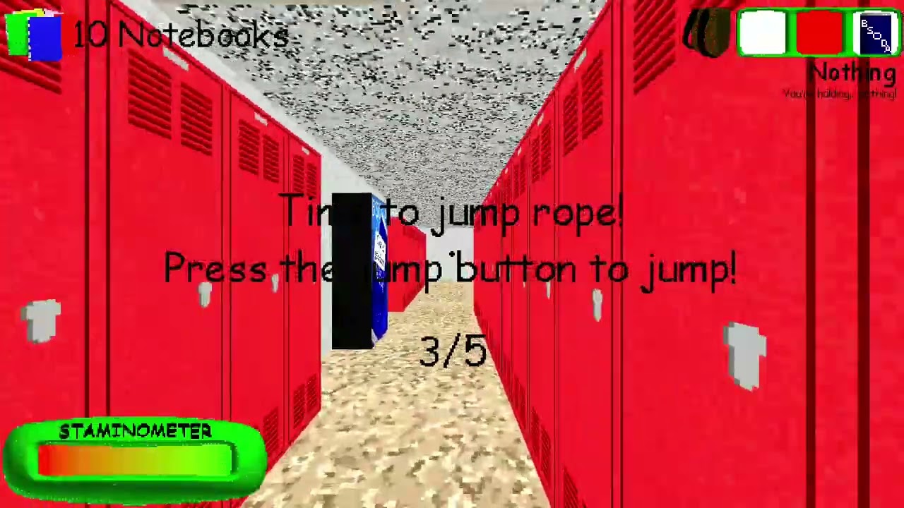intentando romper el record de conseguir todas las libretas posibles en Baldi's Super Basic's.