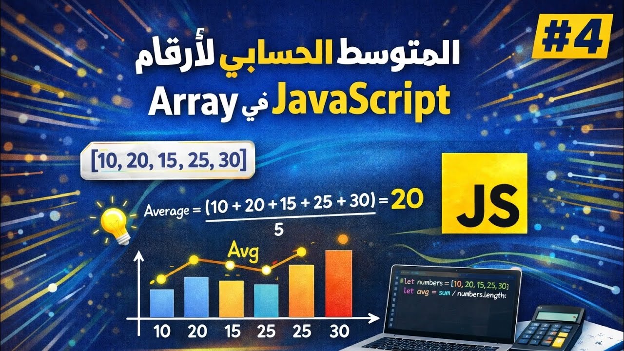 حساب المتوسط الحسابي لأرقام Array في JavaScript – شرح خطوة بخطوة للمبتدئين