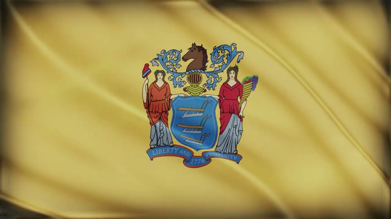 New Jersey State Flag – 1 Hour Loop | US State Flags Series