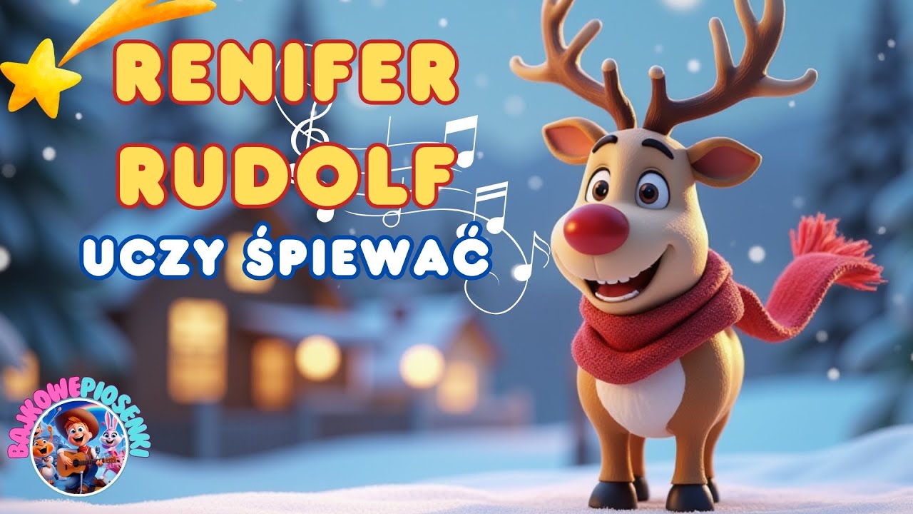Renifer Rudolf Śpiewa | Wesoła Piosenka Dla Dzieci 🎄