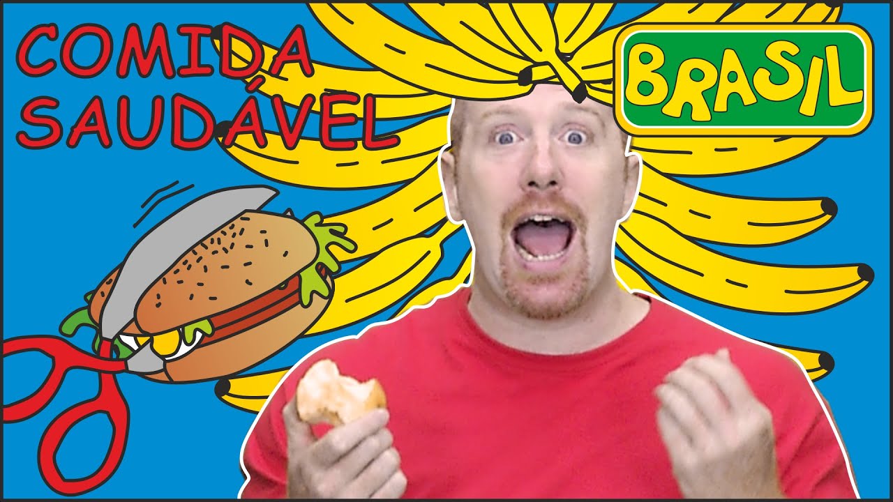 Comidas Saud&aacute;veis para Crian&ccedil;as com Steve and Maggie Brasil | Aprendendo Portugu&ecirc;s para Crian&ccedil;as