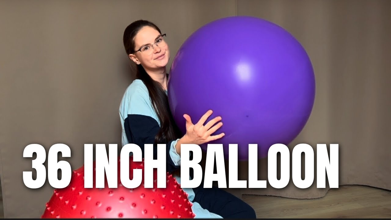 ASMR 36&rdquo; Blowing Balloon - Purple 💜 | Looner |  Pyjamas Party