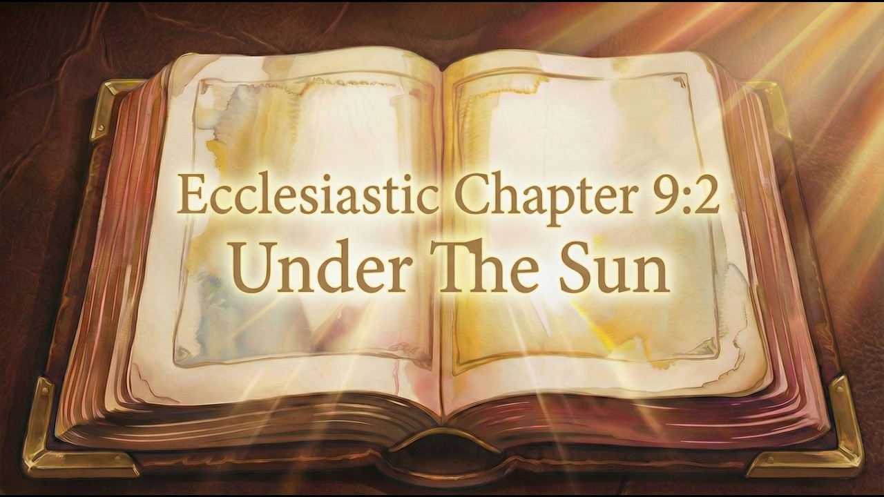Ecclesiastic Chapter 9:2 Under The Sun