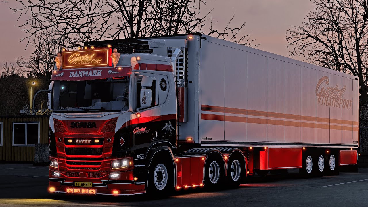 ETS2 1.49 Scania R660 V8 Kiel - Frederikshavn
