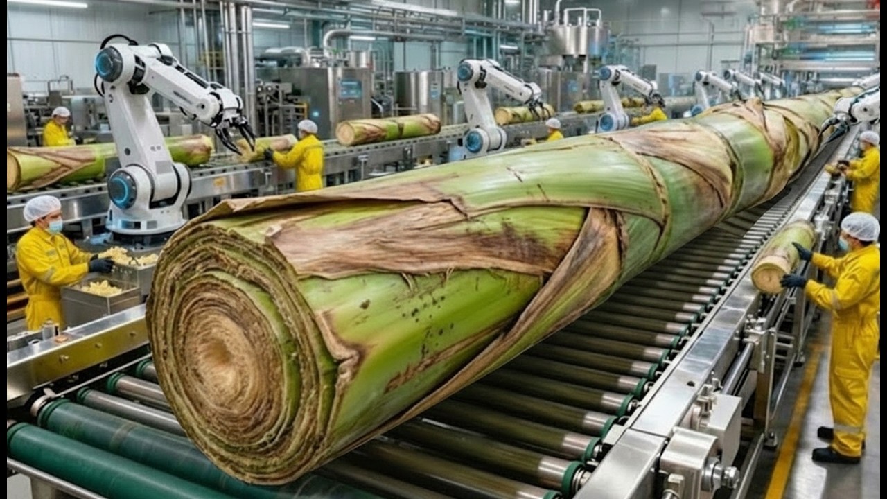 Inside an Ultra-Modern Banana Stem Factory Using Advanced Technology