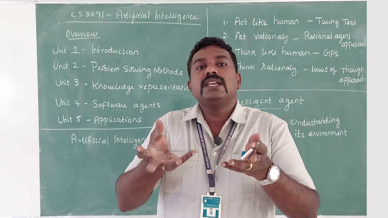 Artificial Intelligence Unit 1 Introduction class 1