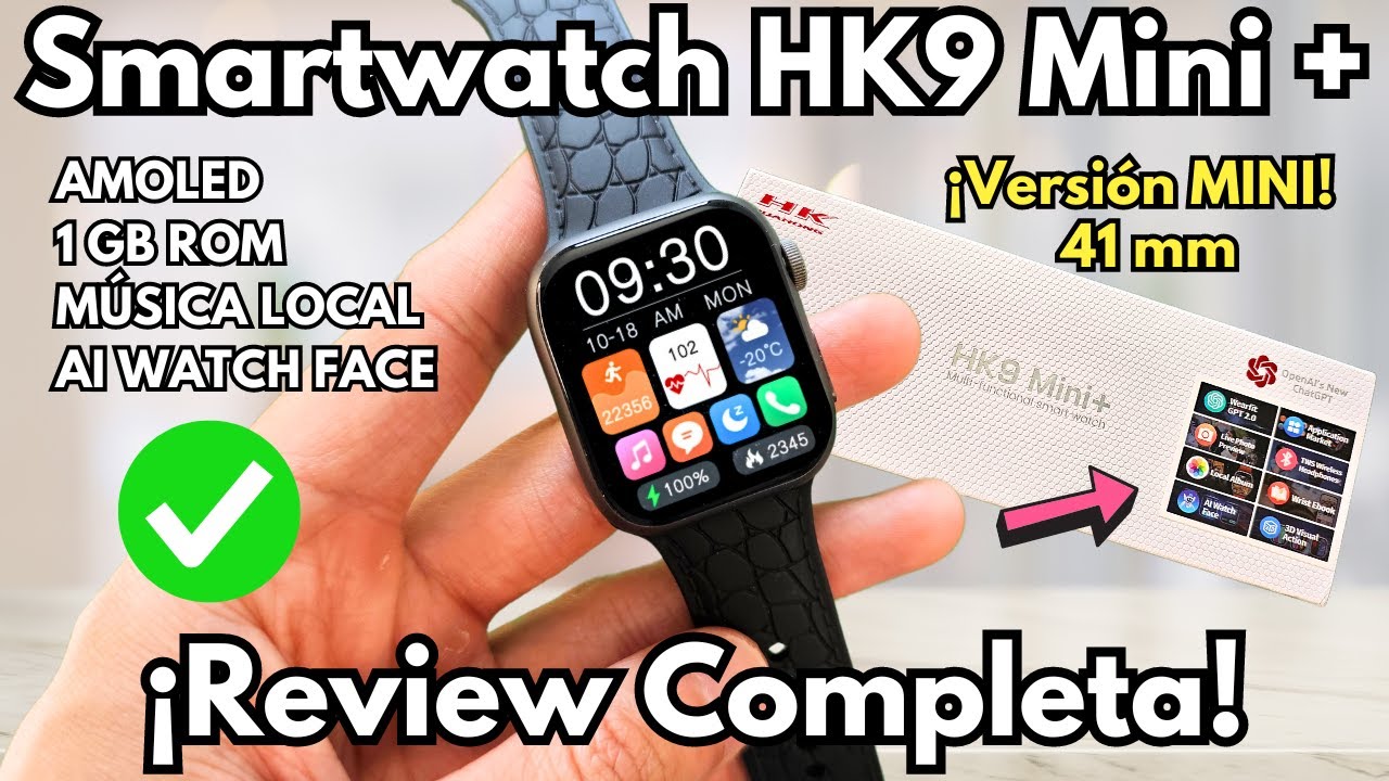 Smartwatch HK9 Mini Plus 🚀 ¡Versión Mini AMOLED de 1GB! Review COMPLETA