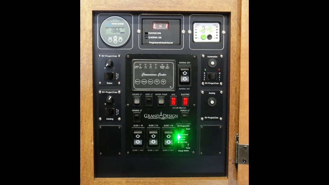 A custom built control panel for my RV.